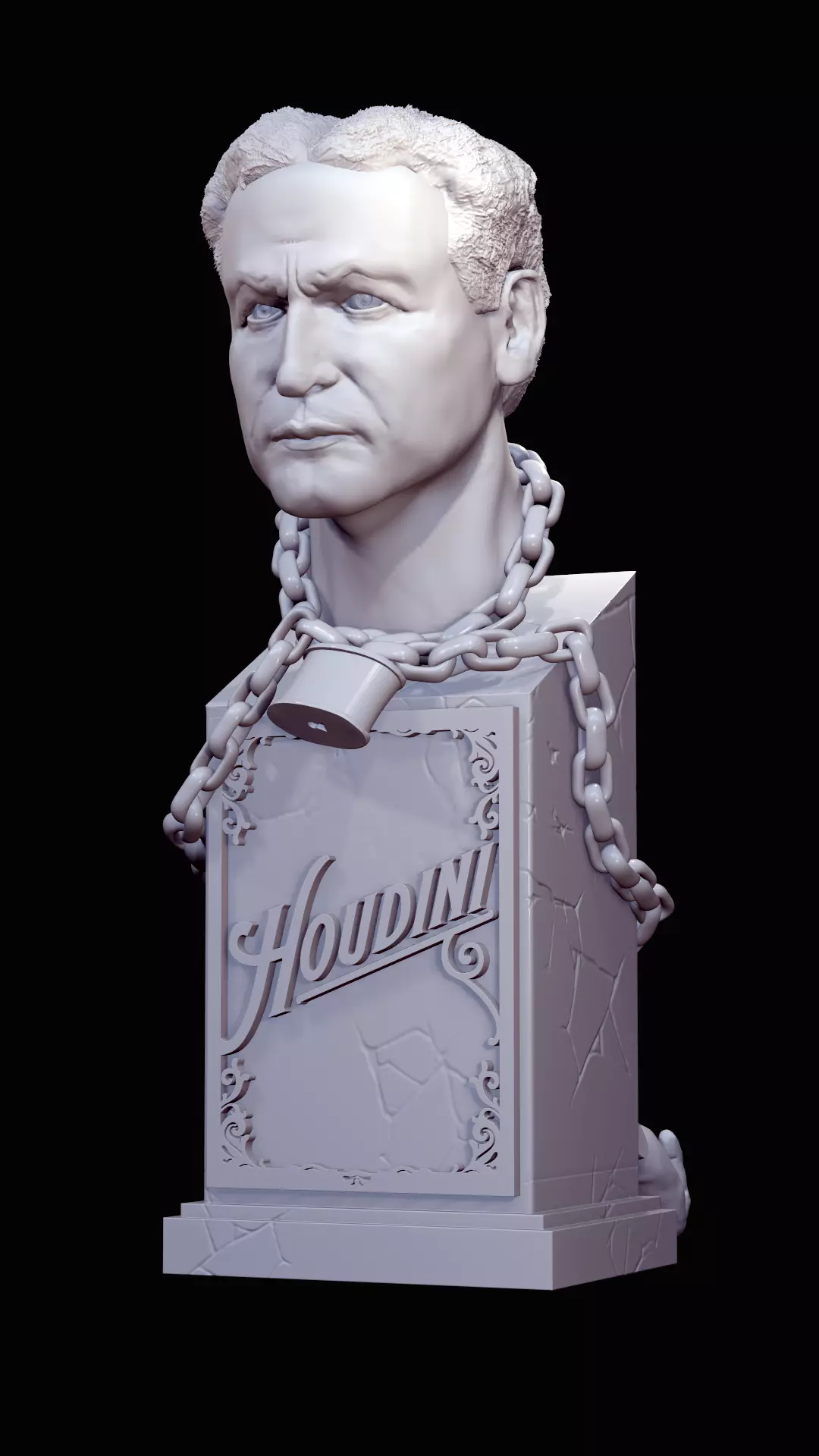 Houdini bust 3D print model_0