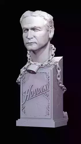 Houdini bust 3D print model