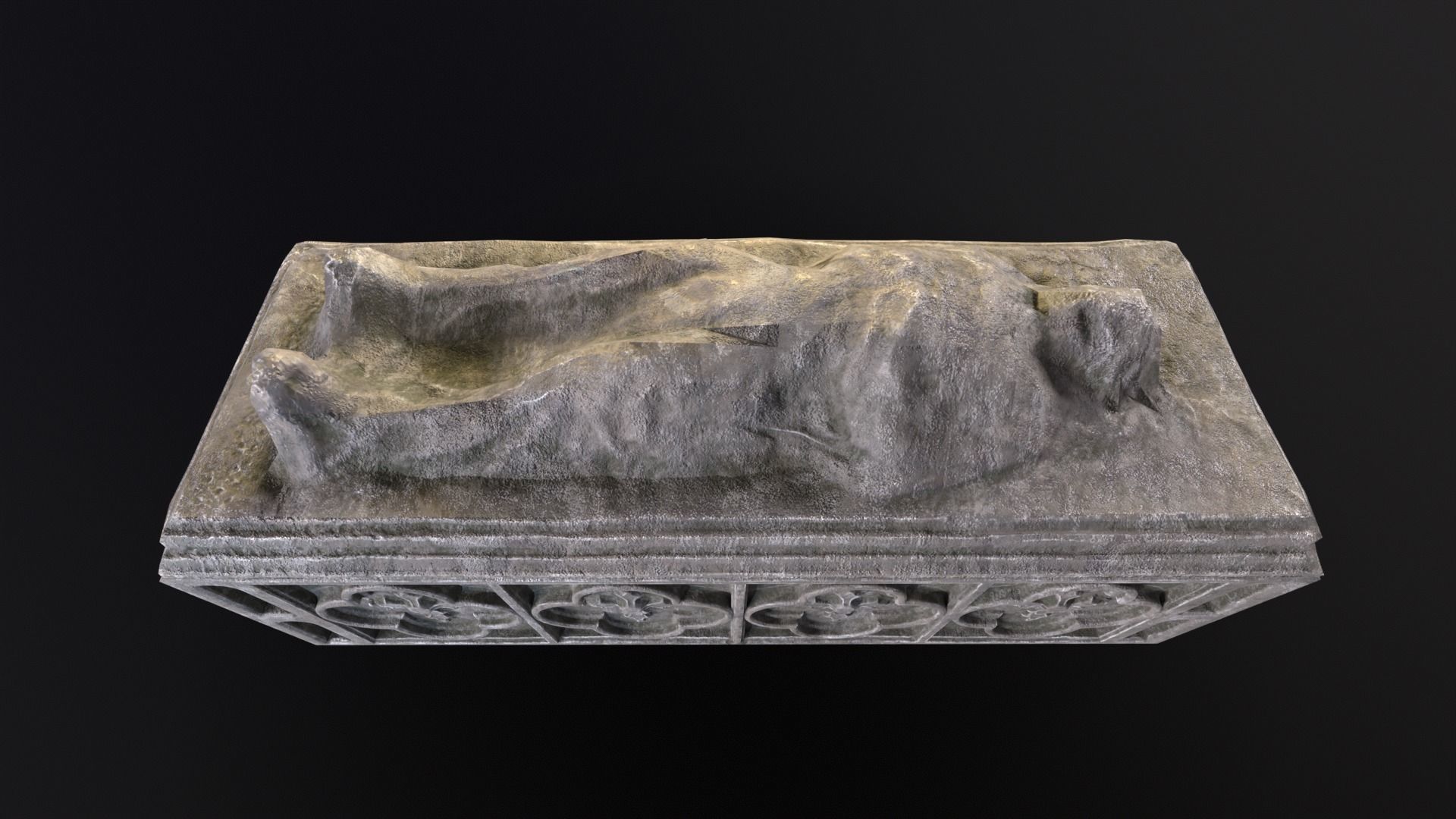 Medieval Gothic Crypt Low-poly 3D model_20