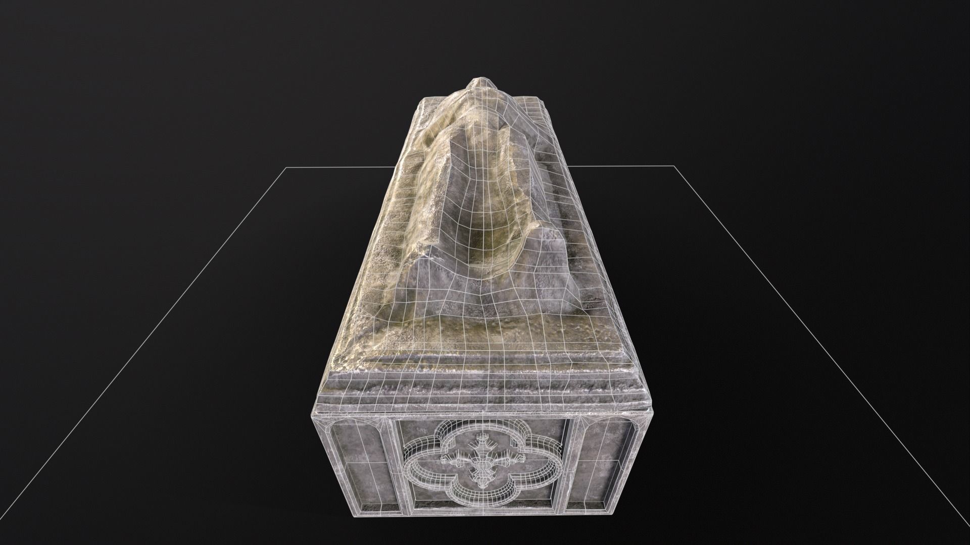 Medieval Gothic Crypt Low-poly 3D model_13
