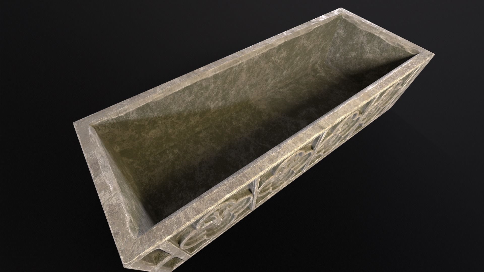 Medieval Gothic Crypt Low-poly 3D model_22