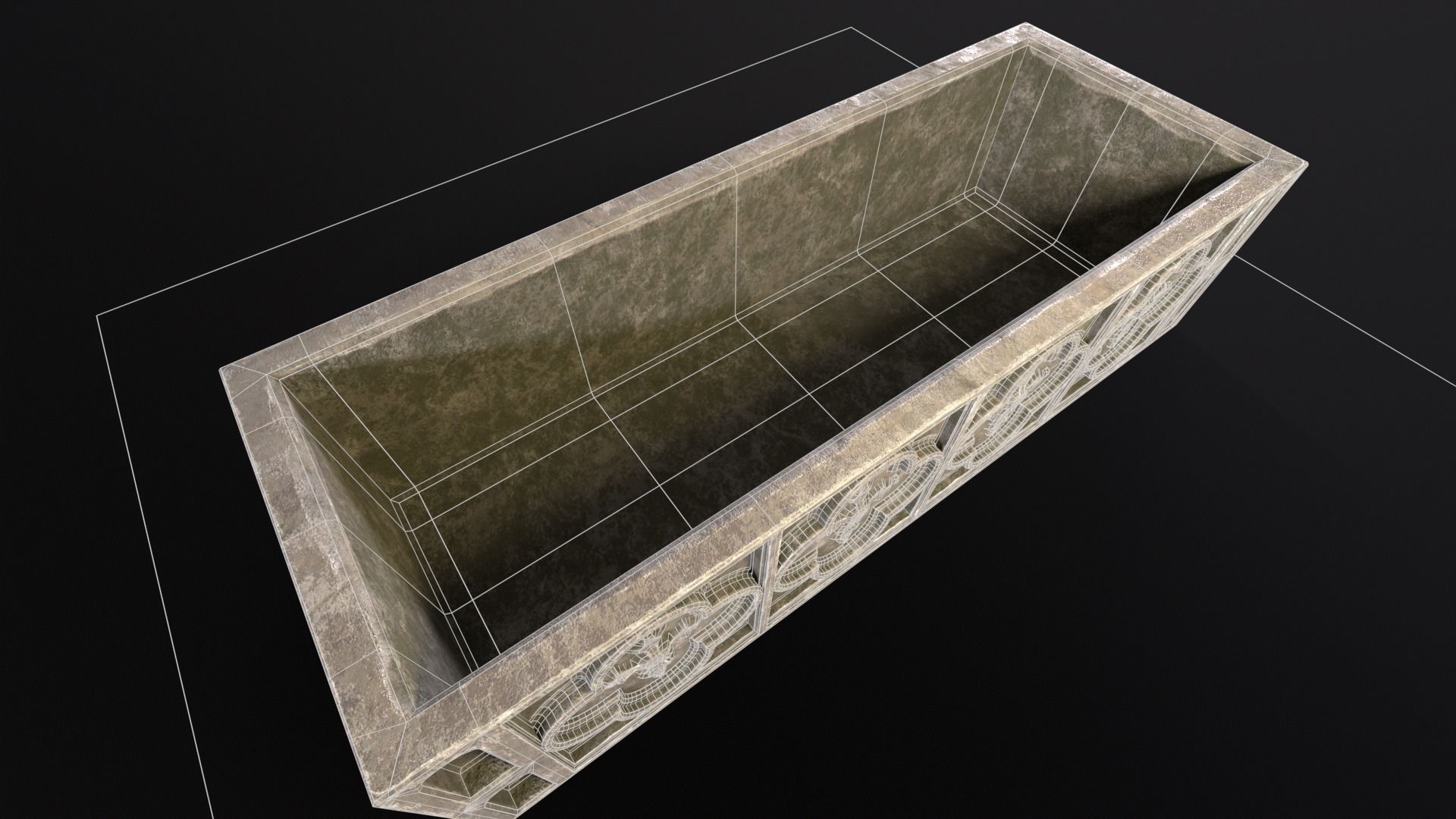 Medieval Gothic Crypt Low-poly 3D model_23