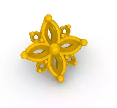 Flower Mole Earring Arete Topo Flor SM 3D print model
