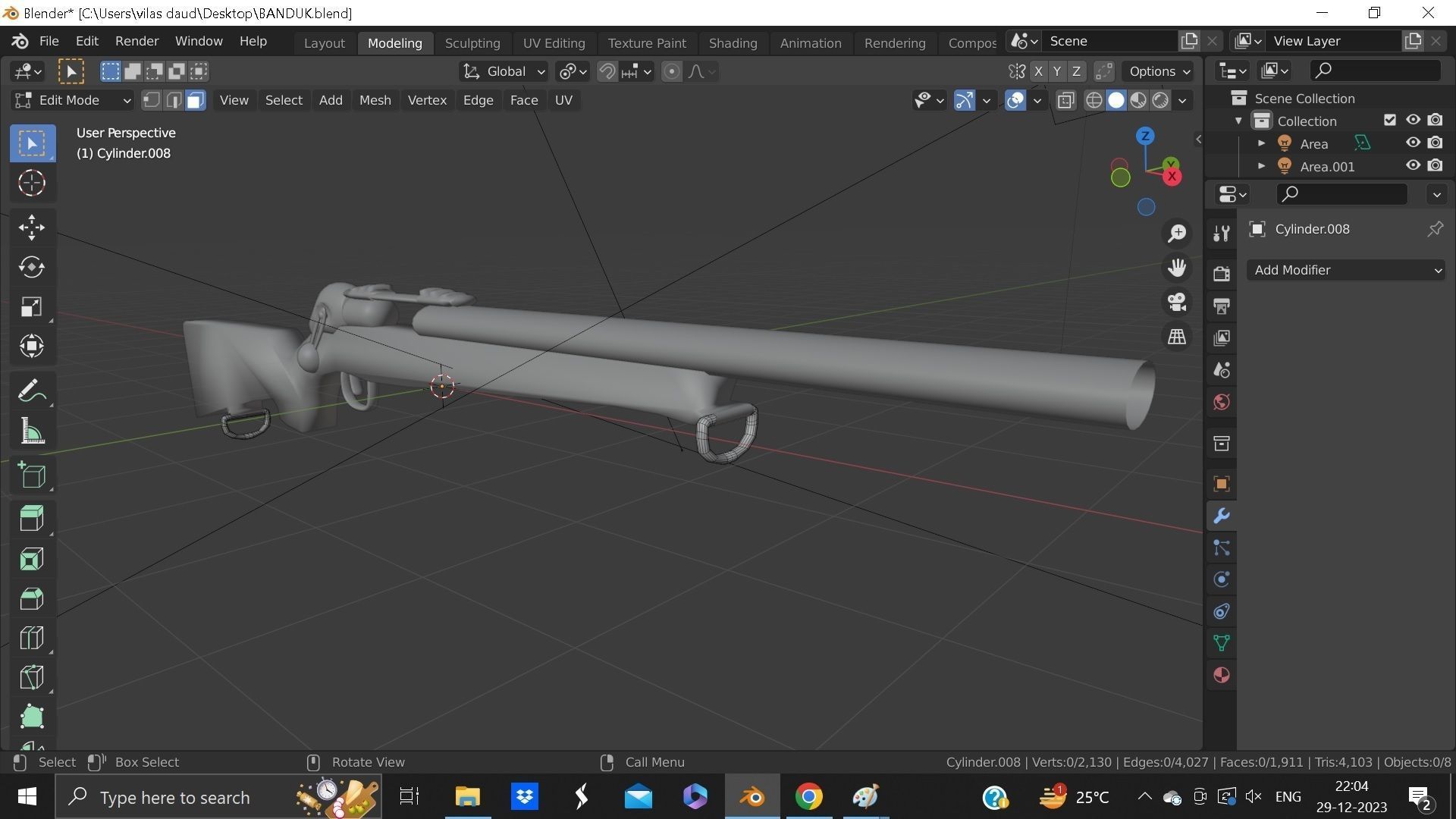 SIMPLE RIFFEL WITH LOWPOLY free 3D model | CGTrader