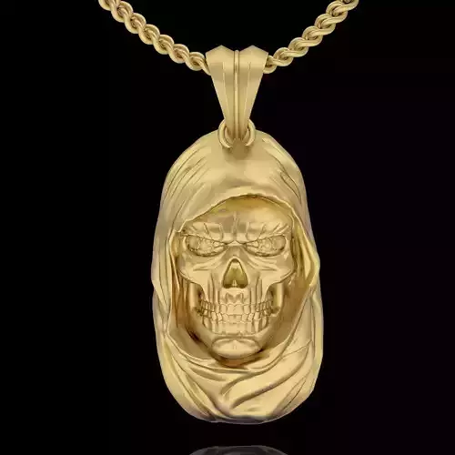 skeleton with hoodie pendant jewelry printable 