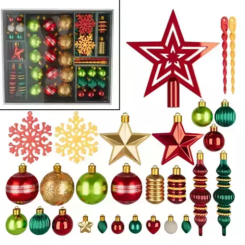 Collection Of Christmas Tree Ornaments