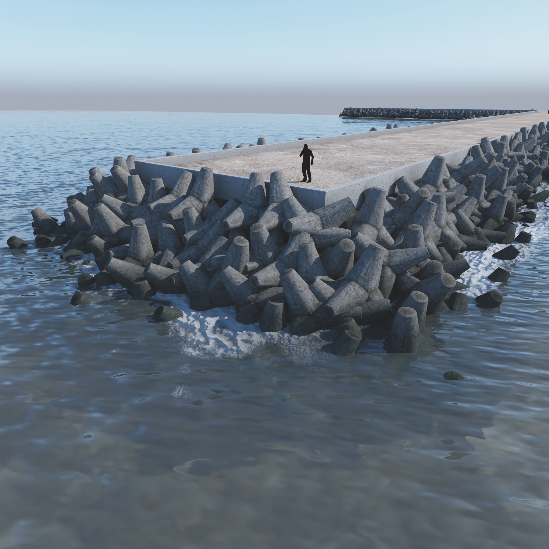 Breakwater 3D -B- Tetrapods 3D model | CGTrader