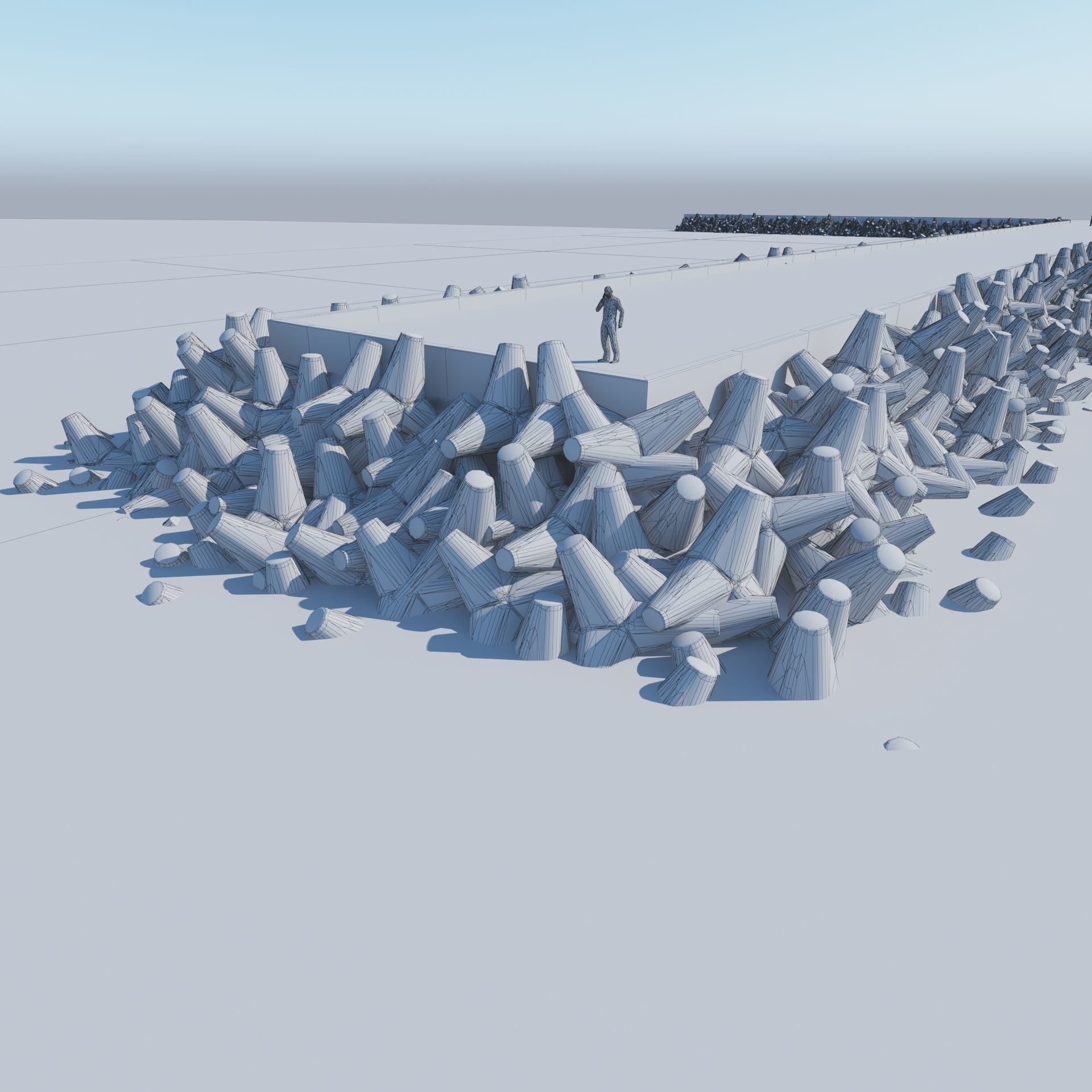 Breakwater 3D -B- Tetrapods 3D model | CGTrader
