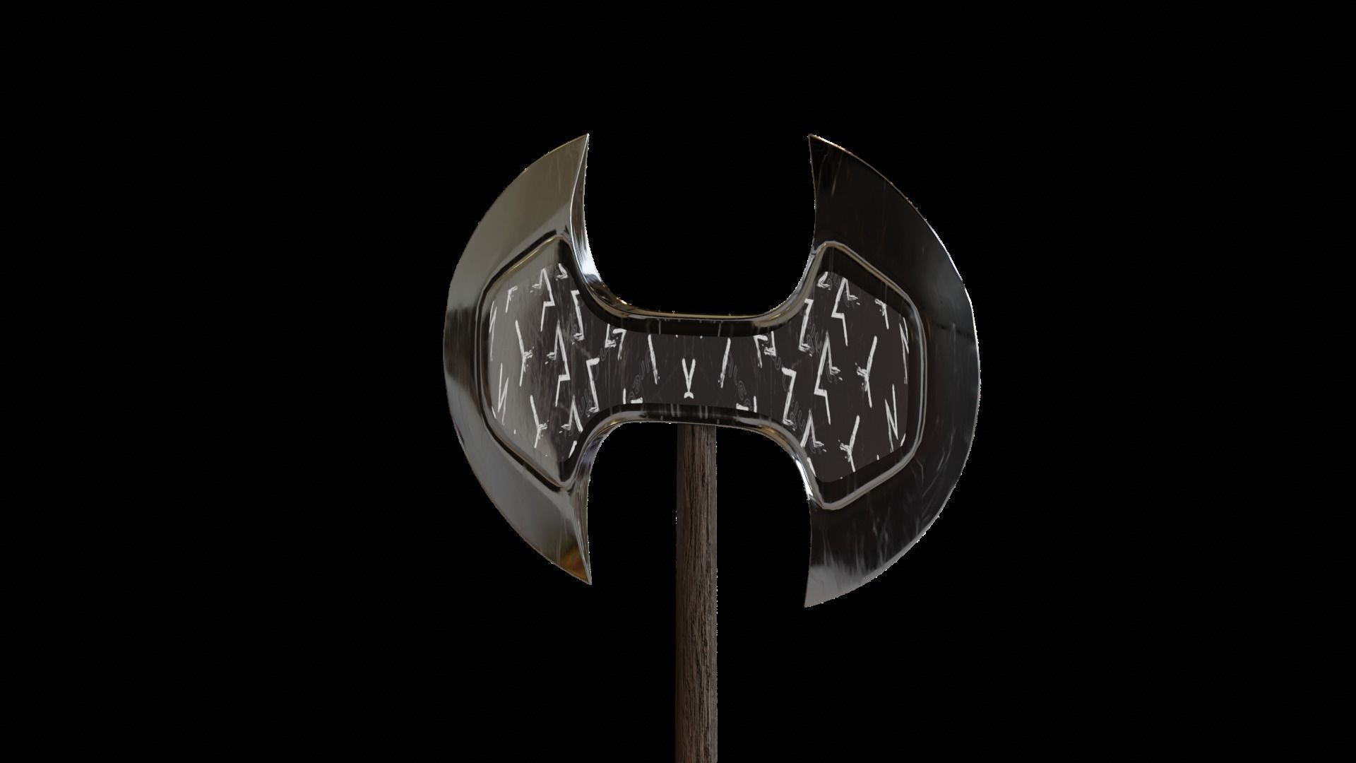 Low Poly Axe War Warrior Axe Medieval Viking Axe  3D Model Low-poly 3D model_7