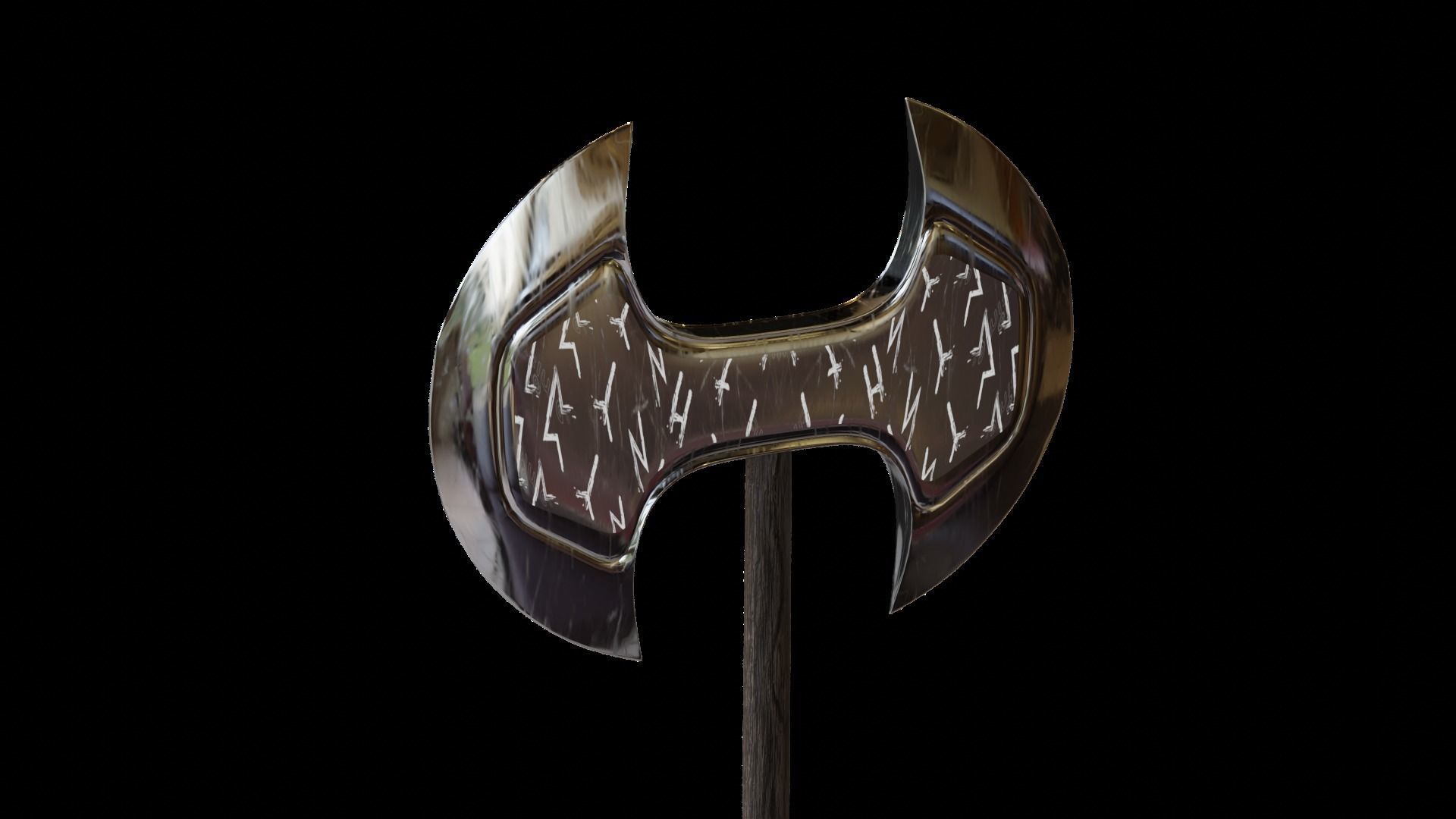 Low Poly Axe War Warrior Axe Medieval Viking Axe  3D Model Low-poly 3D model_8