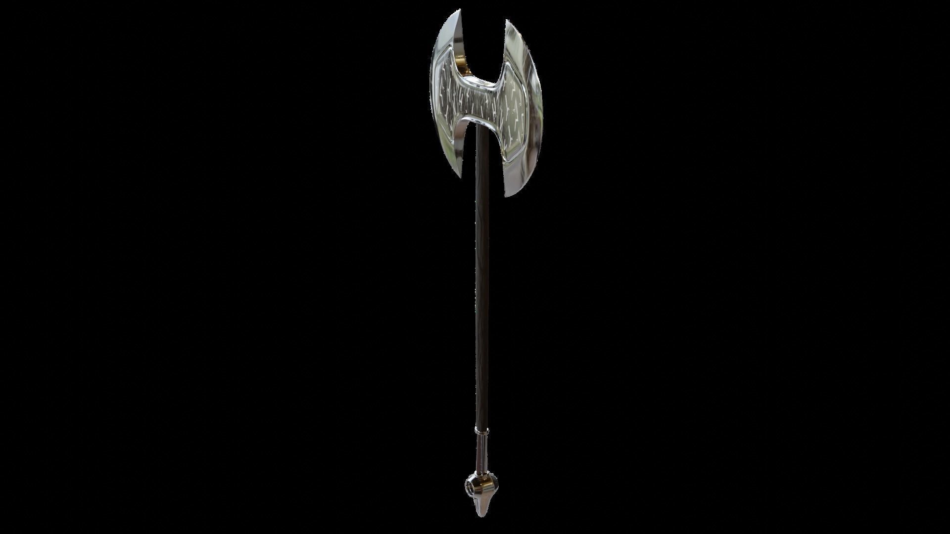 Low Poly Axe War Warrior Axe Medieval Viking Axe  3D Model Low-poly 3D model_13