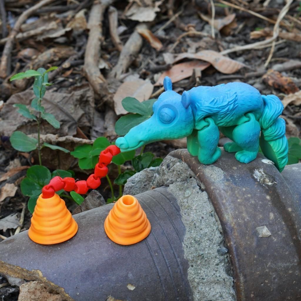 PRINT IN PLACE FLEXI ANTEATER 3D print model_3