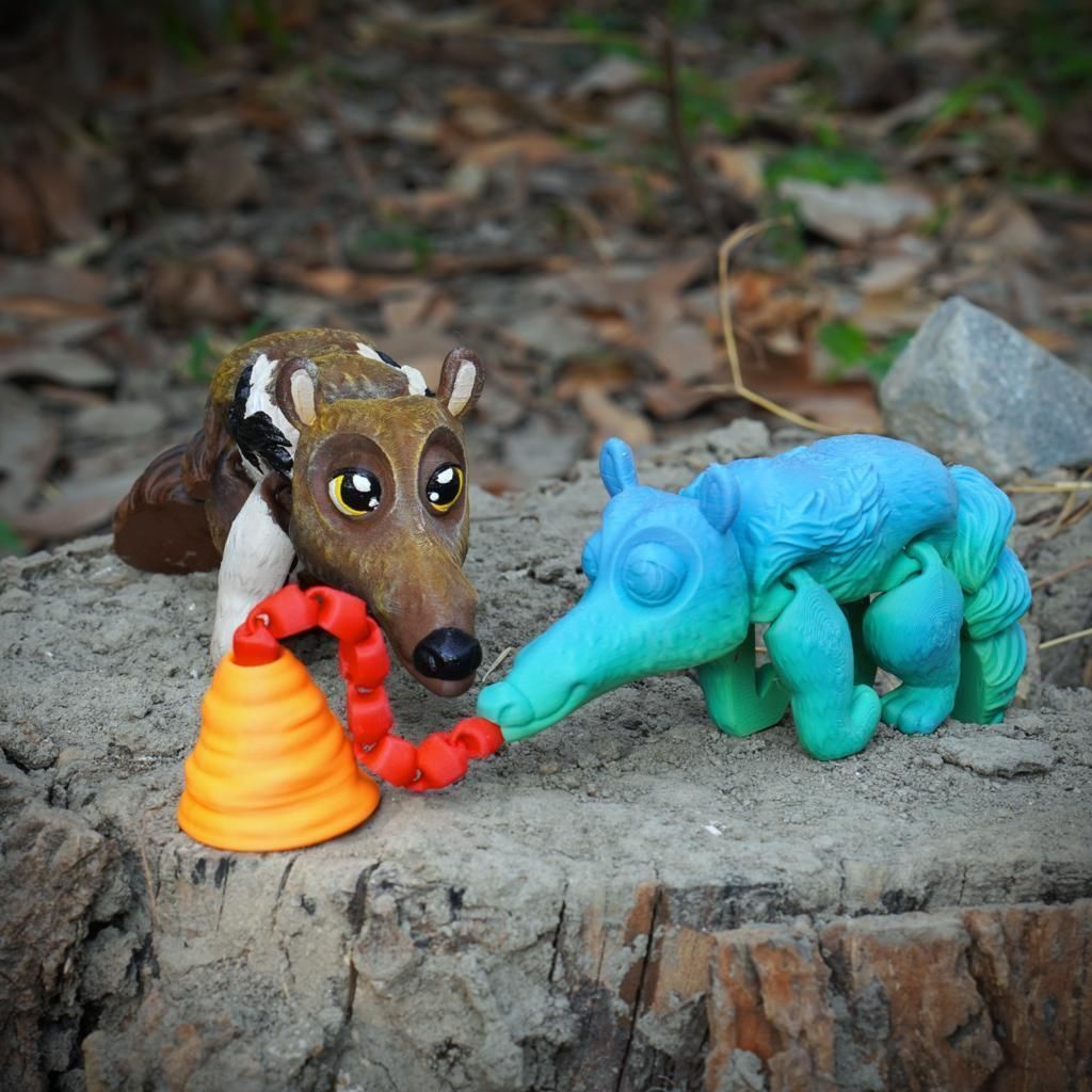 PRINT IN PLACE FLEXI ANTEATER 3D print model_1