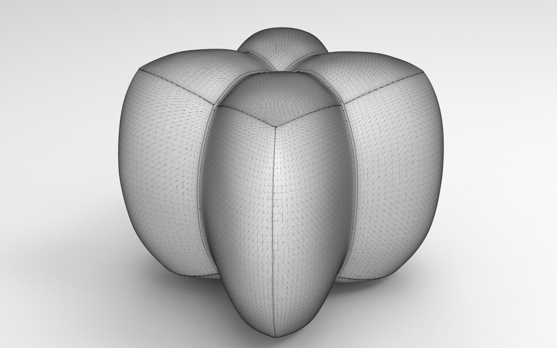 Podf Small Stool Low-poly 3D model_5