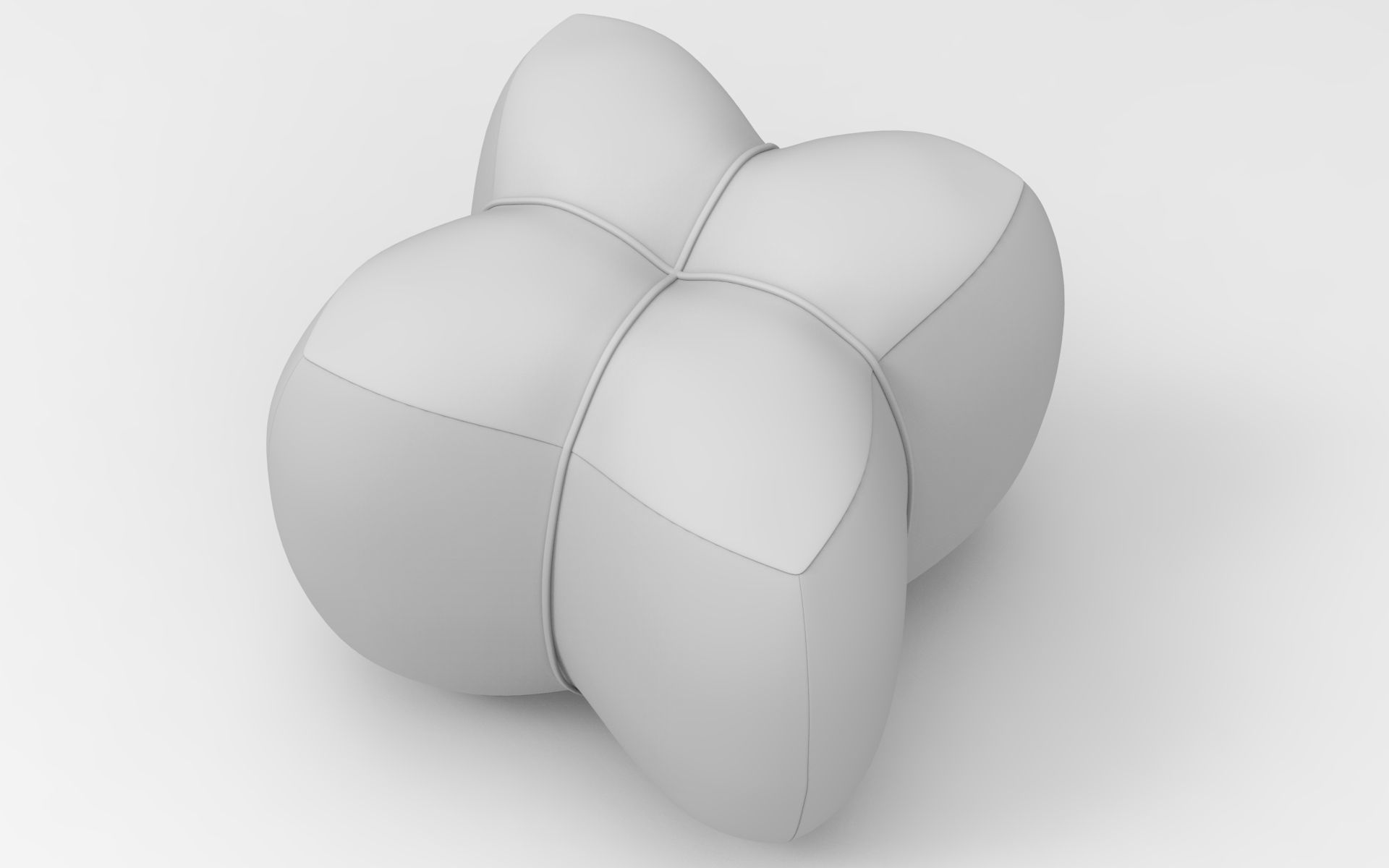 Podf Small Stool Low-poly 3D model_8