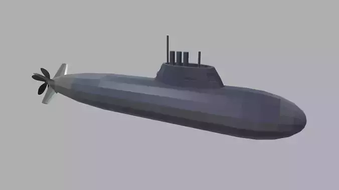 Low Poly Submarine 01