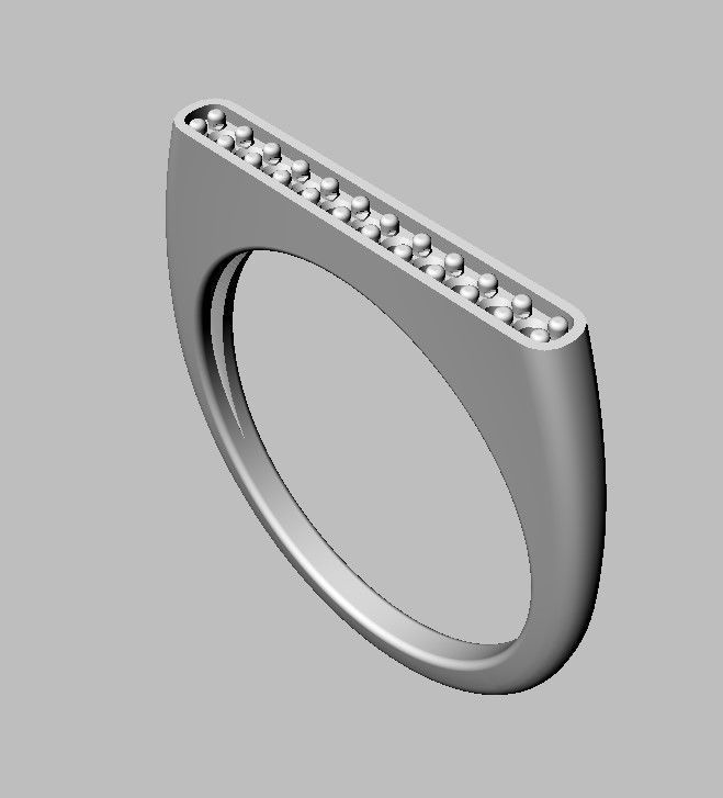 Classic Diamond Ring 3D print model_11