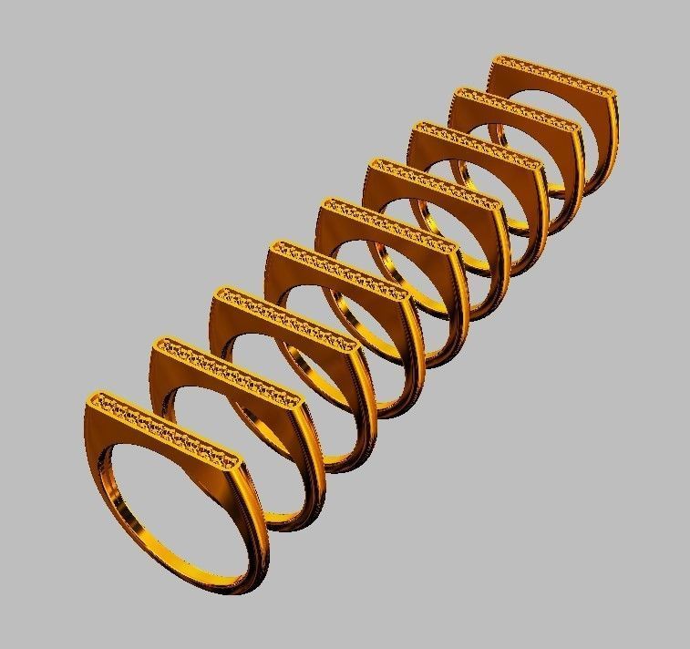 Classic Diamond Ring 3D print model_5