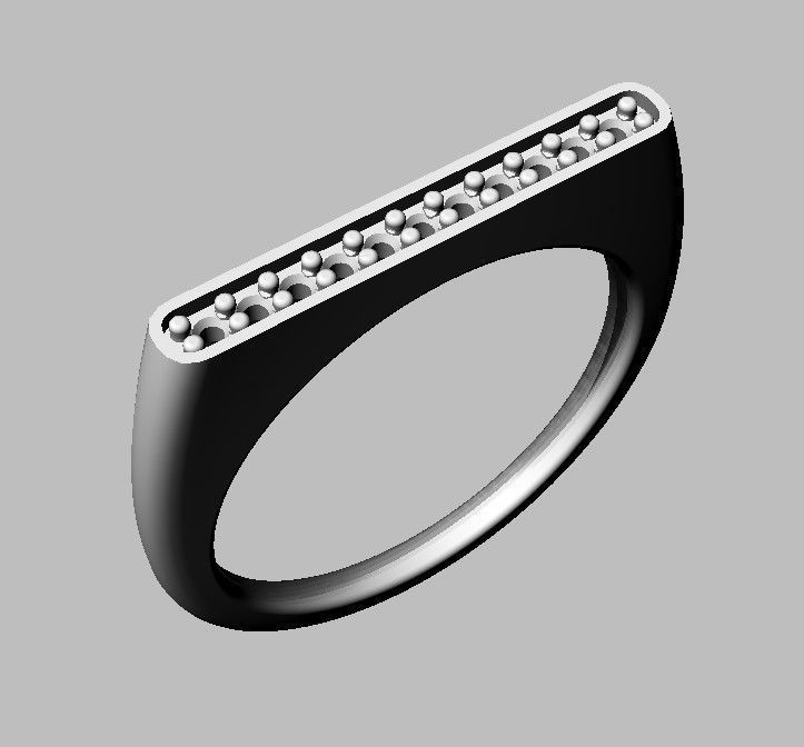 Classic Diamond Ring 3D print model_15