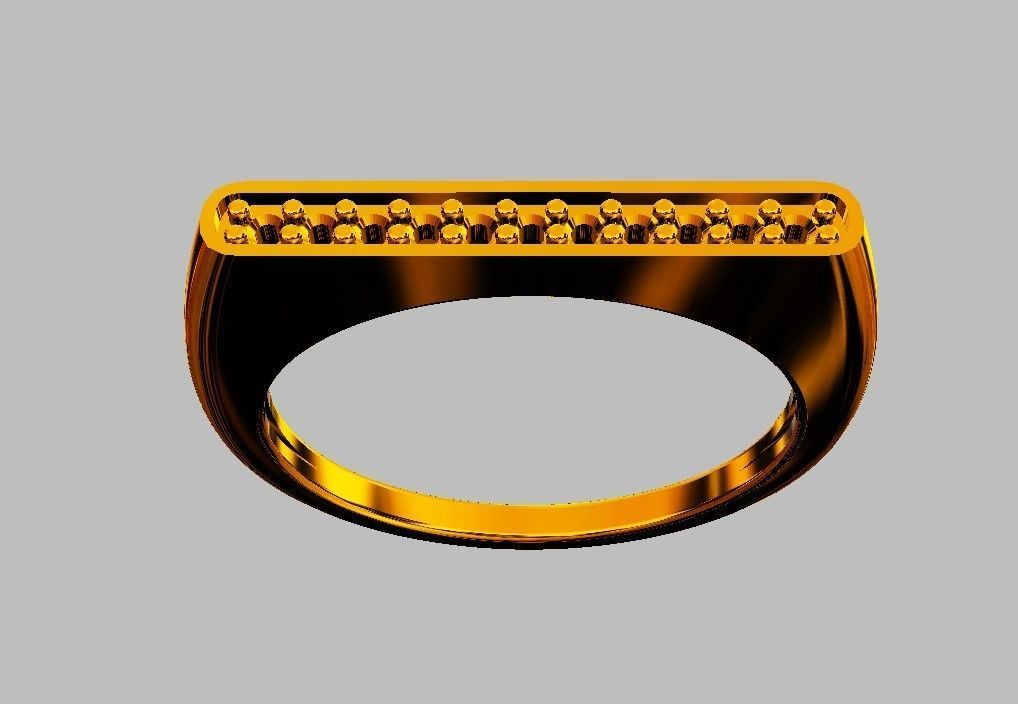 Classic Diamond Ring 3D print model_6