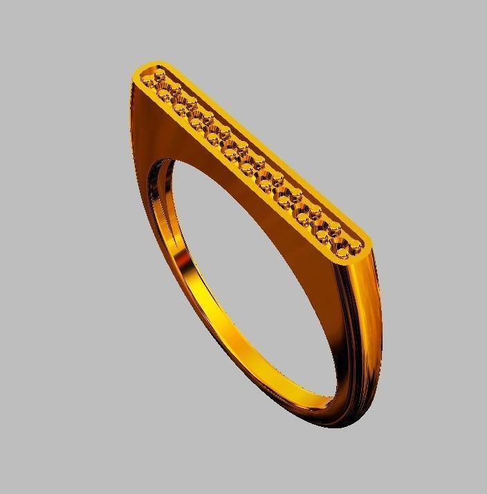 Classic Diamond Ring 3D print model_7