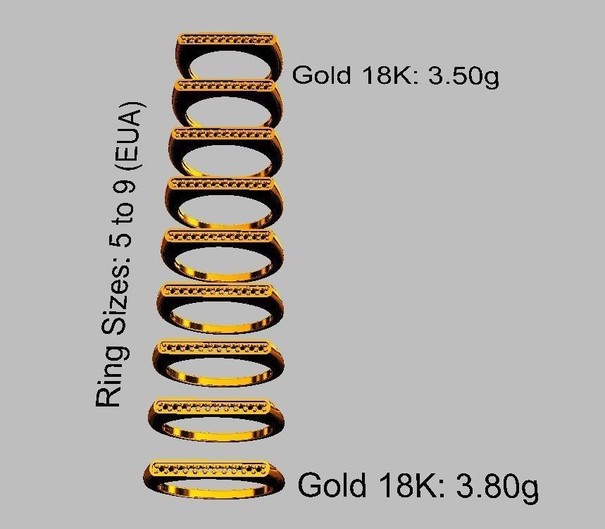 Classic Diamond Ring 3D print model_4