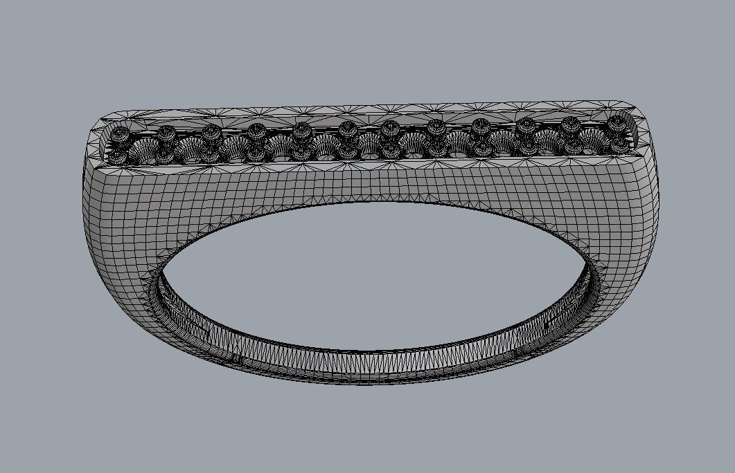 Classic Diamond Ring 3D print model_16