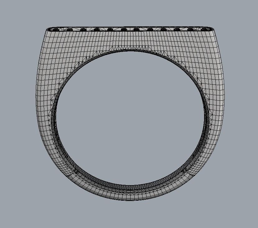 Classic Diamond Ring 3D print model_18