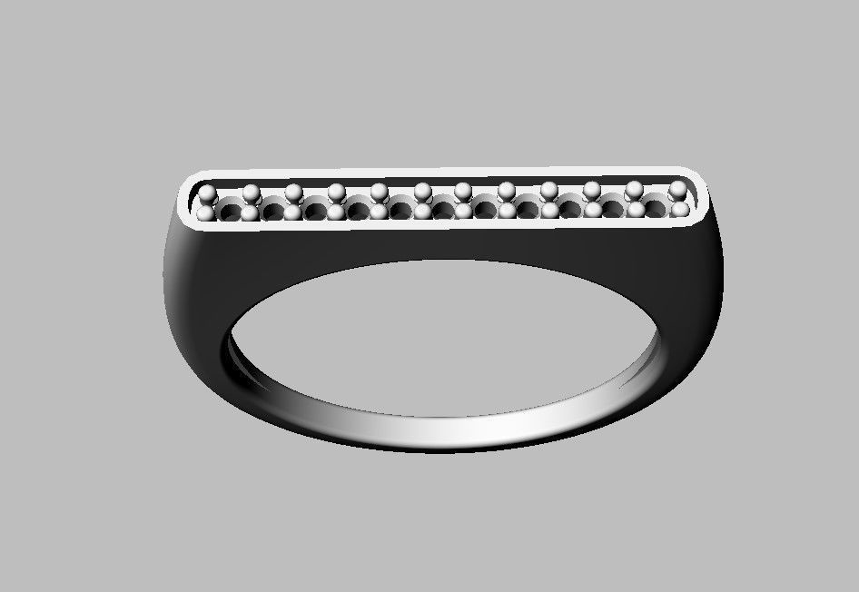 Classic Diamond Ring 3D print model_10