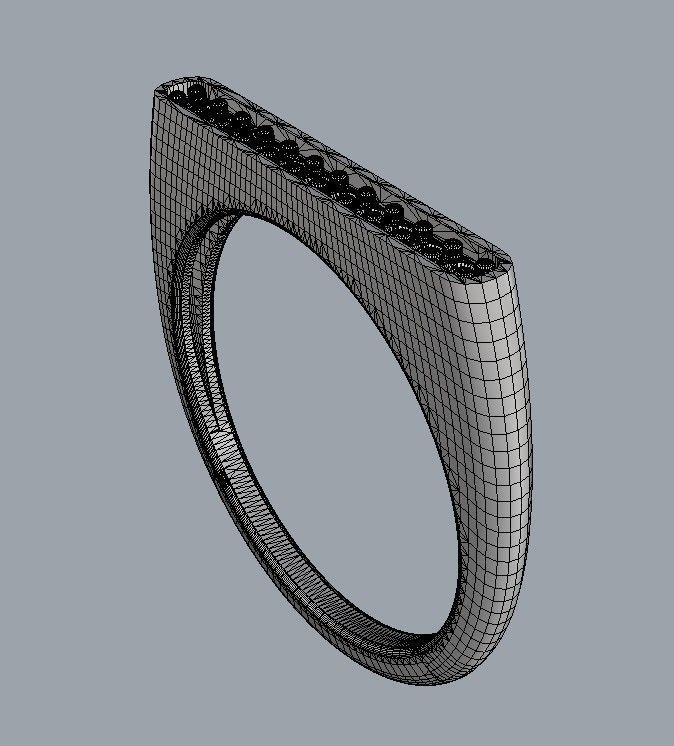 Classic Diamond Ring 3D print model_17