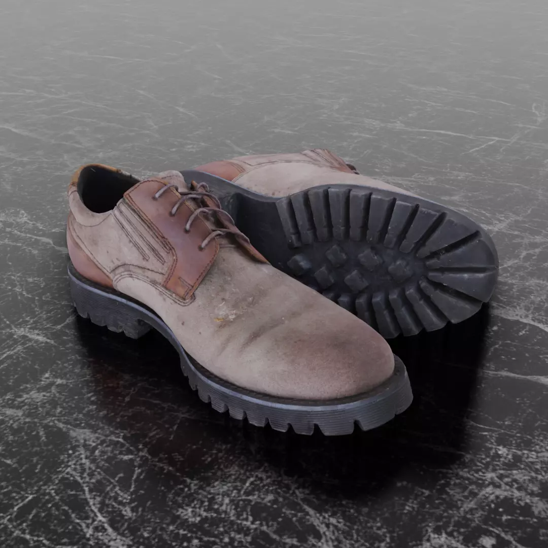 BYFORD 3D CLASSIC SHOES Low-poly 3D model_0