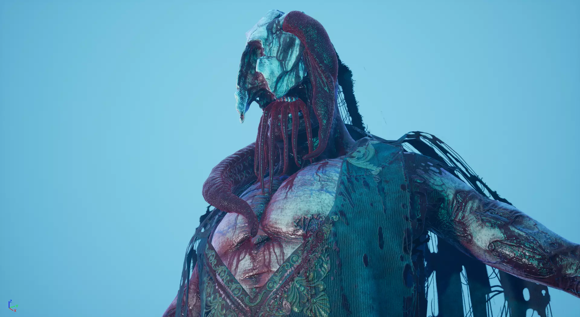 Tentacle Demon - Rigged with Tentacles - 4k UE5 Low-poly 3D model