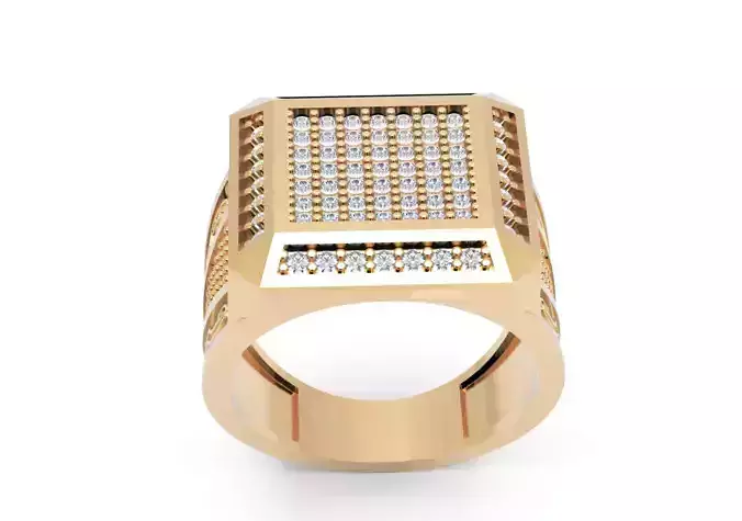 Title Men Ring 4 STL Jewelry Model for 3D Printing Projects