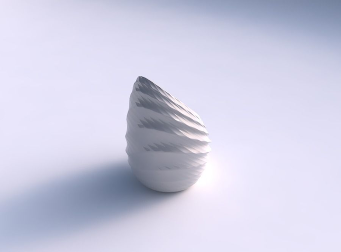 Vase Tide twisted with sections and twisted lines