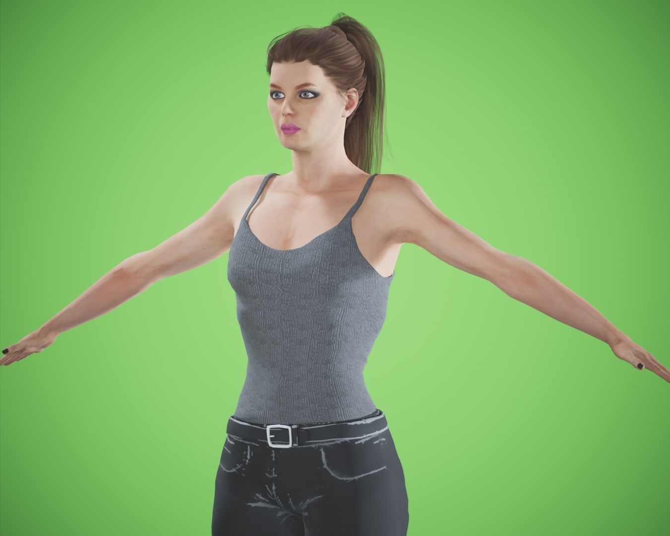 game rigged girl free VR / AR / low-poly 3D model rigged | CGTrader