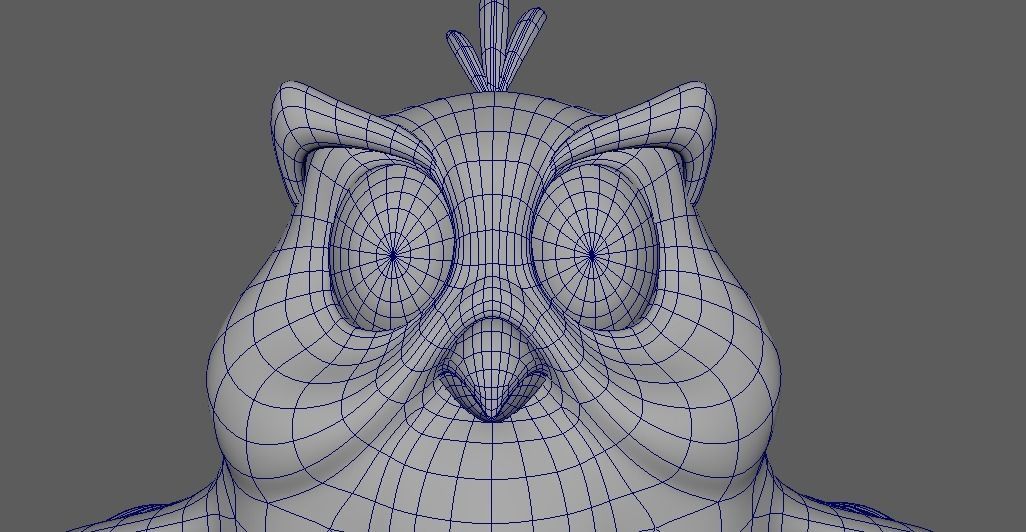 Cartoon Cute Owl Character 3D Model Low-poly 3D model_8
