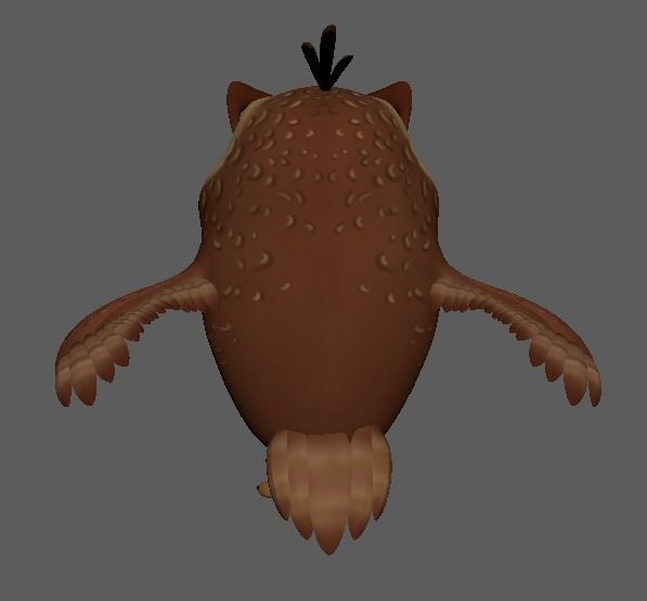 Cartoon Cute Owl Character 3D Model Low-poly 3D model_17