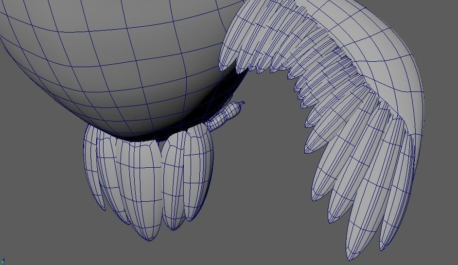 Cartoon Cute Owl Character 3D Model Low-poly 3D model_7