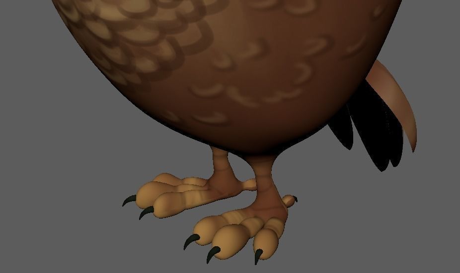 Cartoon Cute Owl Character 3D Model Low-poly 3D model_19