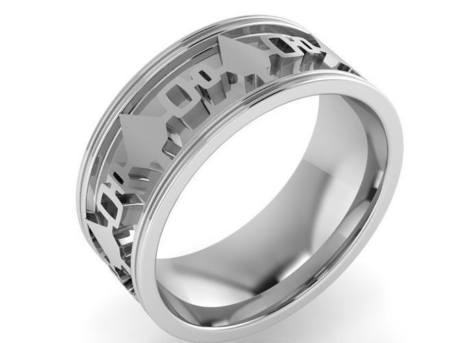Engraving Band Ring 1900 3D print model