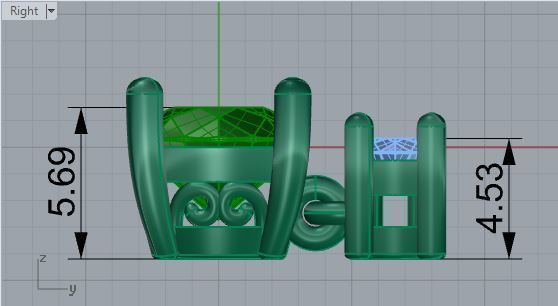 Round Earring 1904 3D print model_6