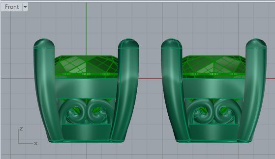 Round Earring 1904 3D print model_5