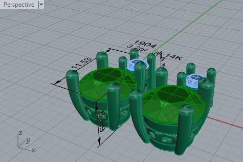 Round Earring 1904 3D print model_7