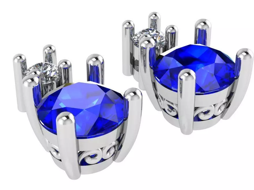 Round Earring 1904 3D print model_0