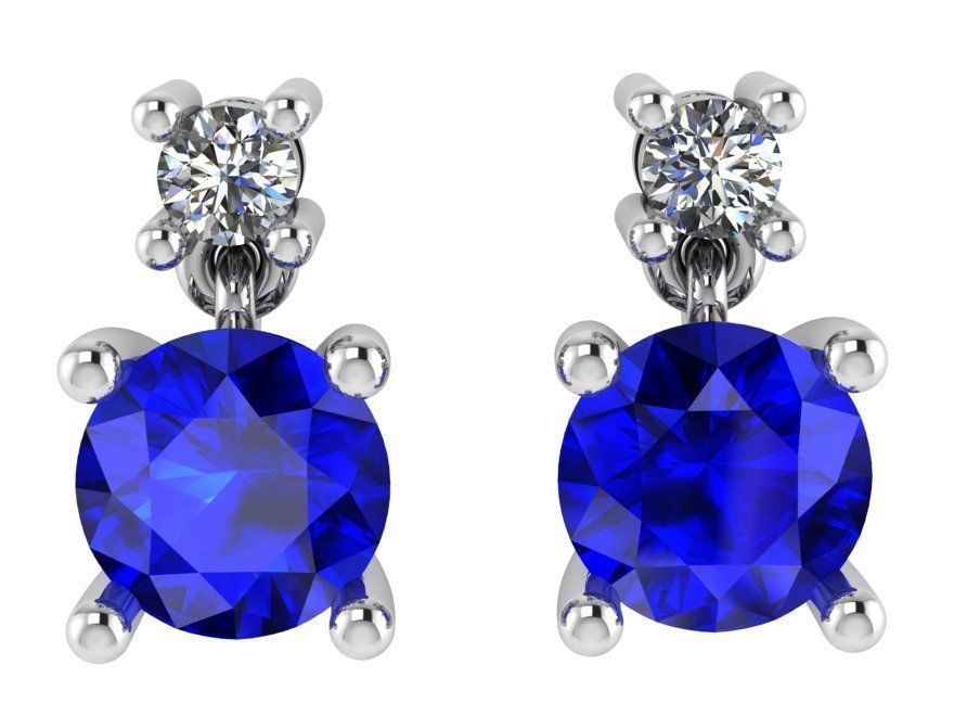 Round Earring 1904 3D print model_2