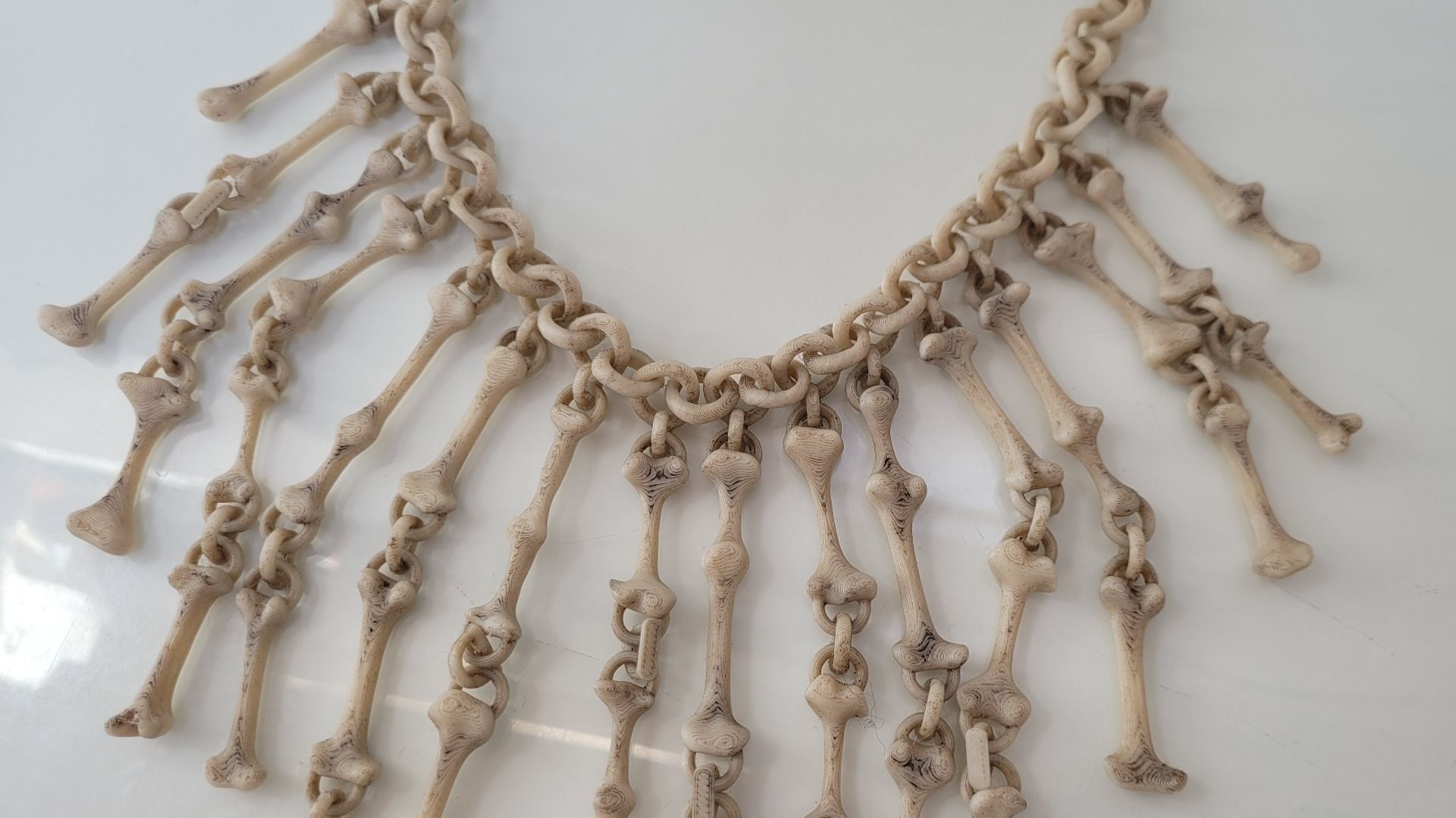 Bone Necklace - Halloween Accessory for Necromancer 3D print model_9