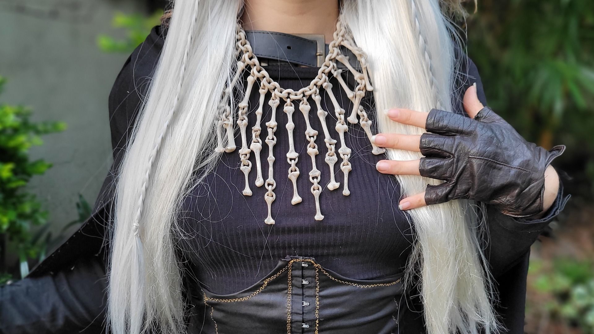 Bone Necklace - Halloween Accessory for Necromancer 3D print model_6