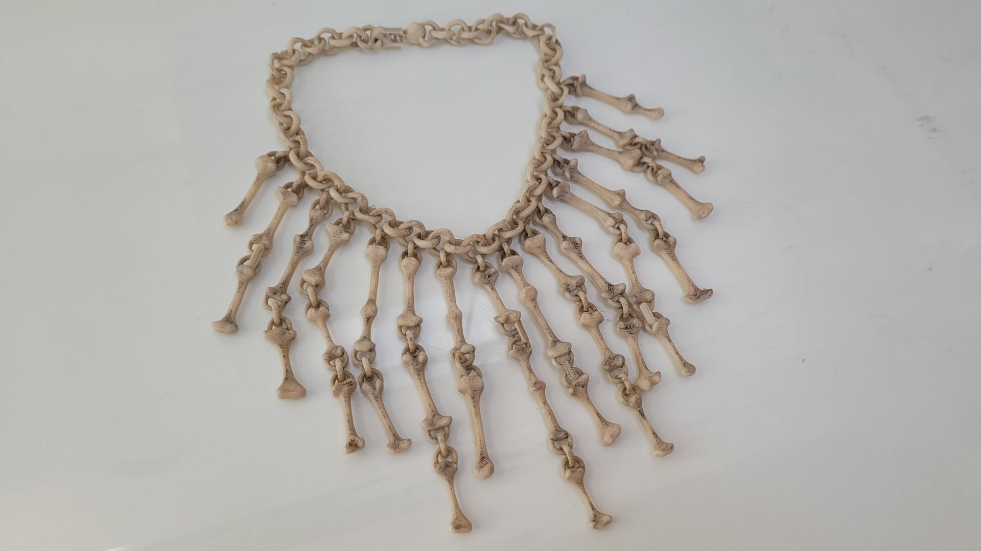 Bone Necklace - Halloween Accessory for Necromancer 3D print model_8