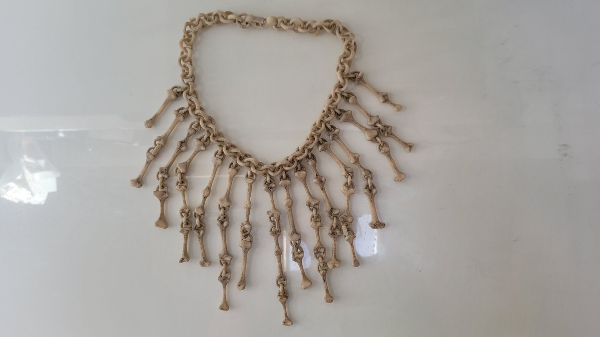 Bone Necklace - Halloween Accessory for Necromancer 3D print model_7