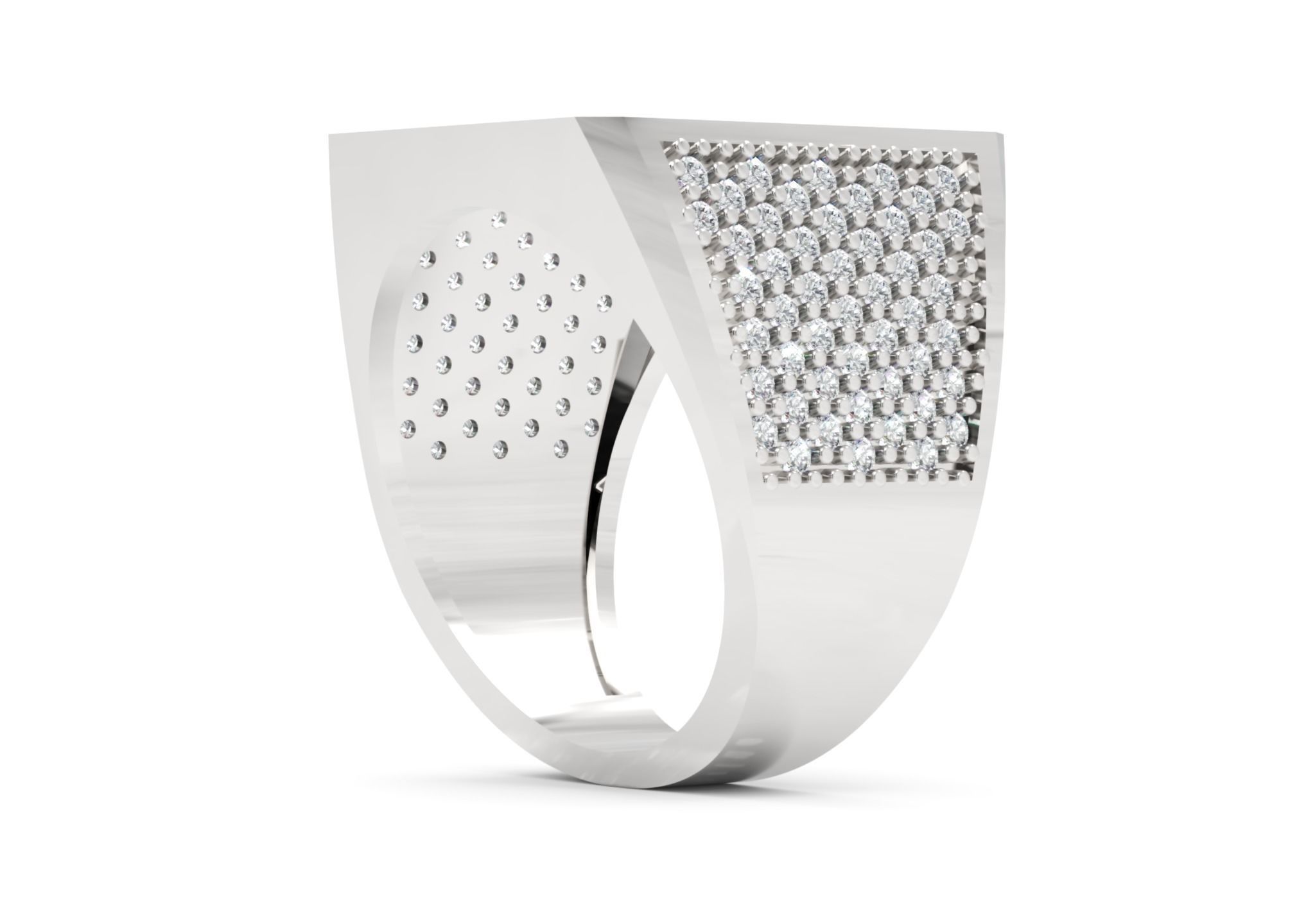 Men Diamond Ring  3D-Printable Ornamental Jewelry Design 3D print model_4